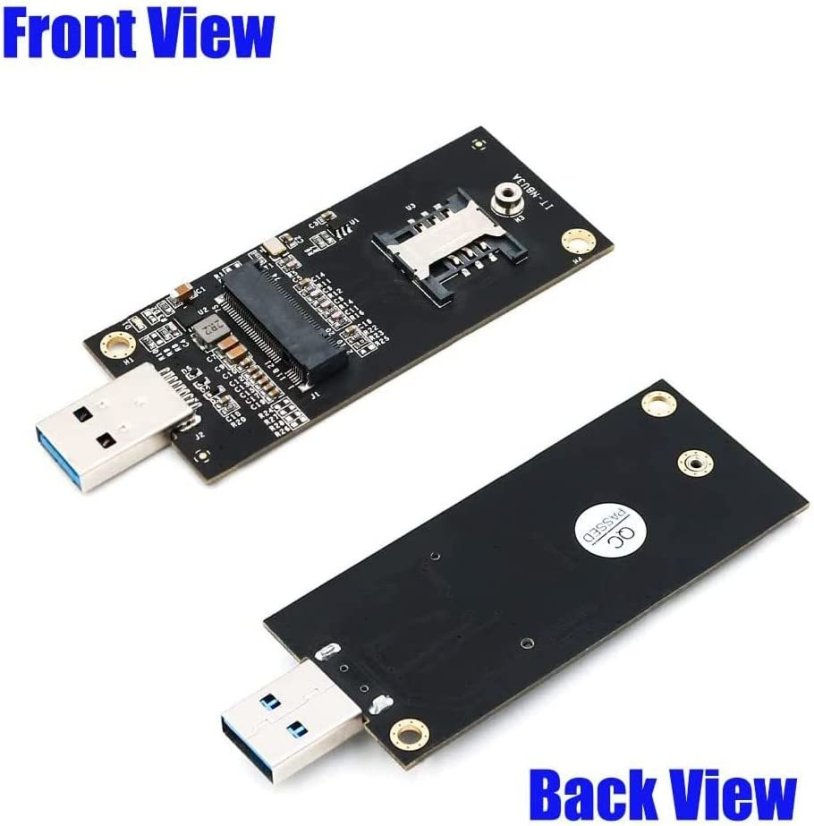 M.2 NGFF Key B to USB 3.0 with 6-pin SIM slot