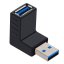 Rohový USB 3.0 adaptér - L tvar, MALE - FEMALE
