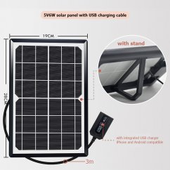 Mobilný solárny panel s USB nabíjačkou