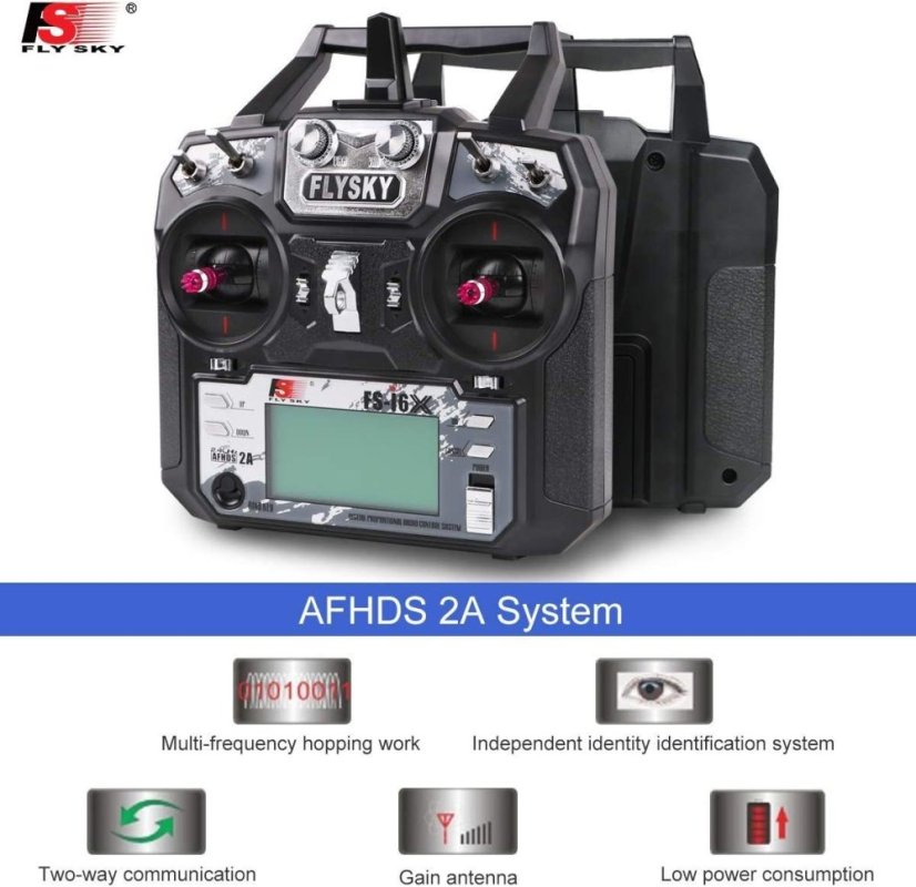 FlySky FS-I6 2.4GHz AFHDS Vysílač s Přijímačem iA6 - 6CH+