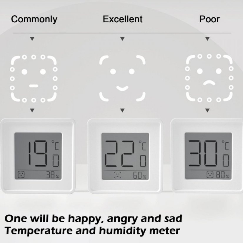 H3501 Domácí Mini Teploměr a Vlhkoměr 2v1 s Velkým Displejem
