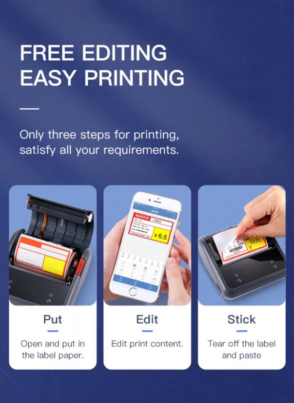 Niimbot B3S - Bezdrátová Tiskárna Štítků s Bluetooth