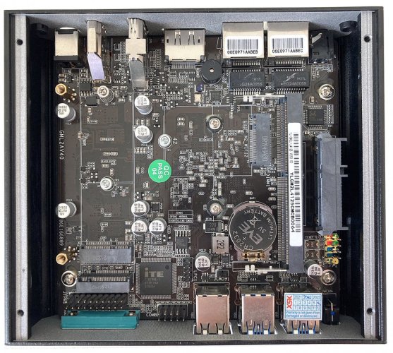 N1021 J4125 - Průmyslové Mini PC, Barebone, Fanless