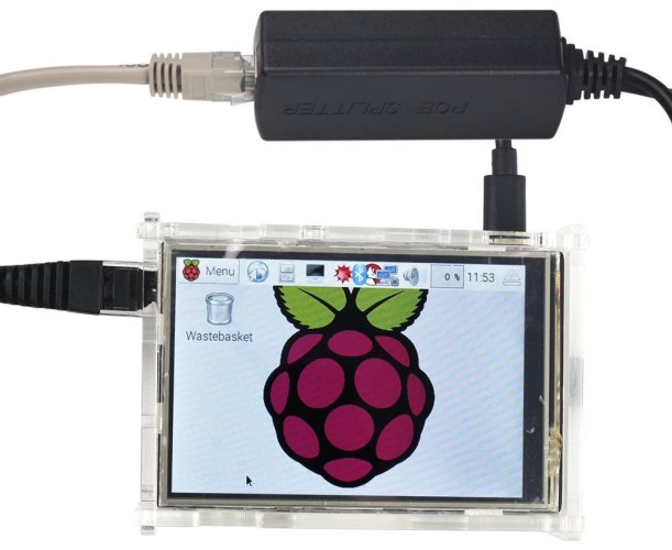 Micro USB PoE Splitter 48V na 5V 2.4A pro Raspberry Pi a tablety