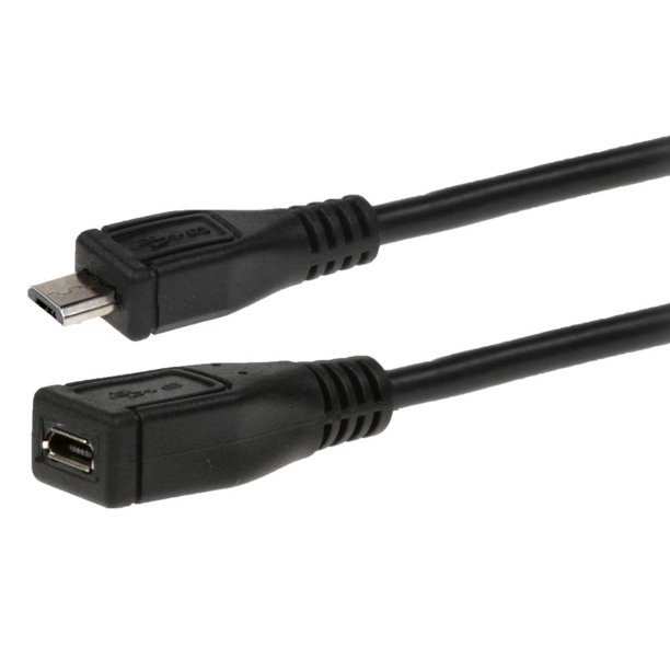 Micro USB 2.0 Extension Cable F - M, 3A, 20cm