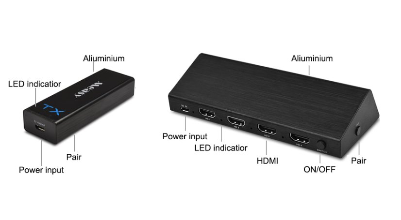 MEASY W2H H302 30m, 1x4 - Wireless HDMI Extender