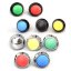 12mm, 3A, IP66, button switch – soldering - Color: Green, Material: Brass