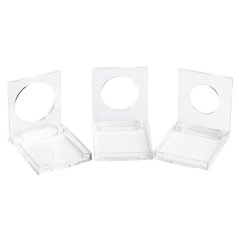 Transparent White Button Cover 19 mm - 50 pcs