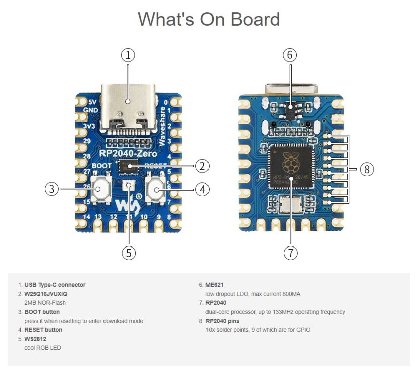 RP2040-Zero - Vysoce Výkonná MCU Deska