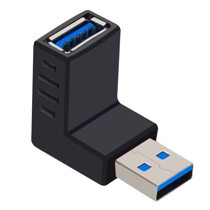 Rohový USB 3.0 adaptér - L tvar, MALE - FEMALE