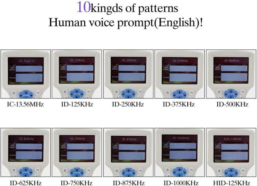 300CD Handheld RFID Chip and Card Reader with Duplication