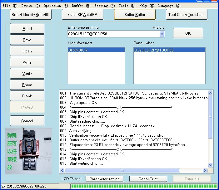 RT809H EMMC-NAND FLASH Univerzální Programátor se 12 Adaptéry