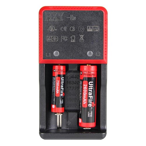 H2e Dvojitá nabíječka pro baterie 18650 3.6V/3.7V - rychlé nabíjení