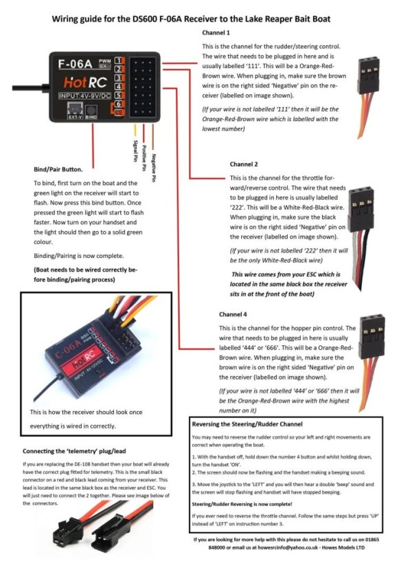 HotRC DS-600 6-channel transmitter 2.4GHz FHSS