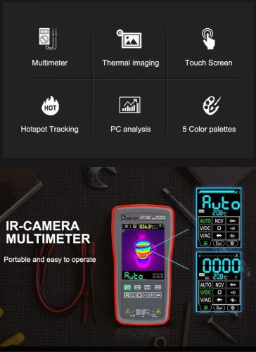 TOOLTOP ET13S 2v1 termokamera a multimetr