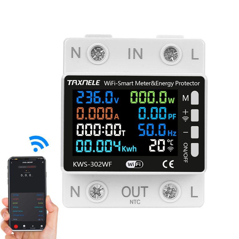 Tuya WiFi 8v1 Electrometer 170-270V/63A