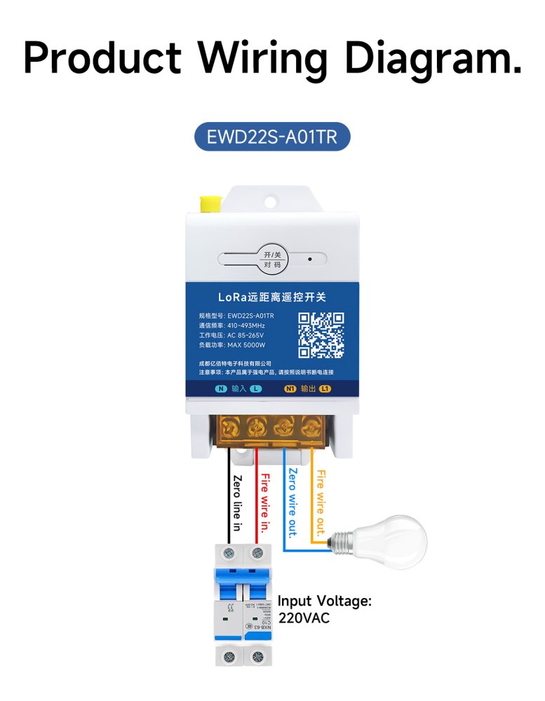 EWD22S LoRa Remote Control Switch