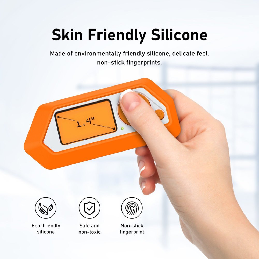 Flipper Zero Silicone Case Black Orange – Soft Protective Cover