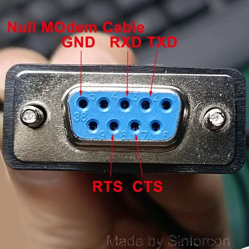 Original USB to DB9 RS232 Rollover Null Modem FTDI FT230XS