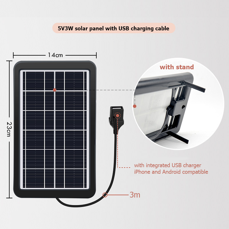 Mobile solar panel with USB charger