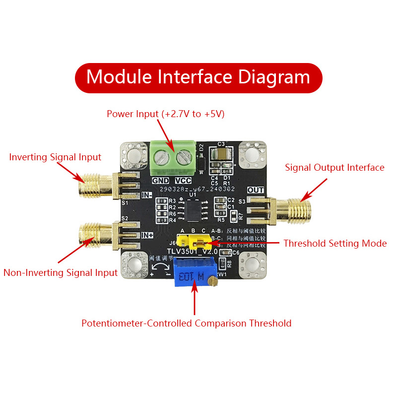 TLV3501 High-Speed Comparator Module 200MHz 4.5ns