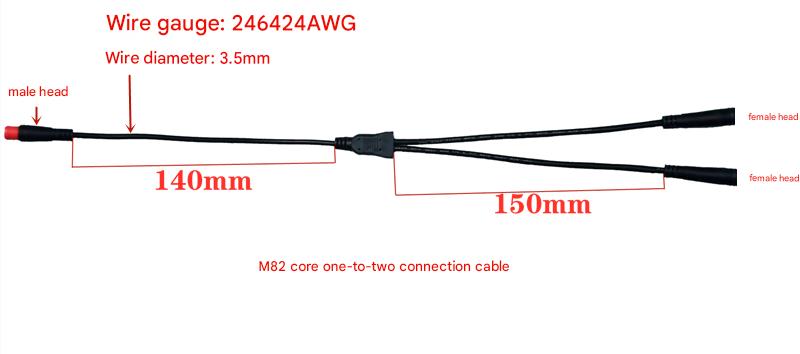 M8 2-Core Y-Splitter Cable | M8 Y-Type Connector Cable