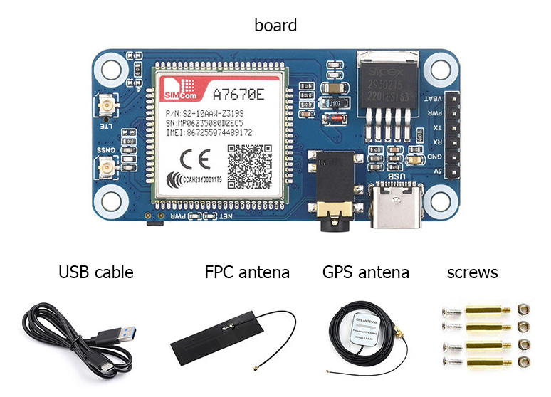 Cat-1/GSM/GPRS/GNSS HAT 