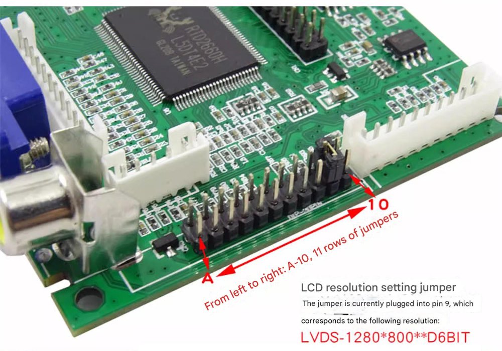 PCB8000196 VGA-HDMI-TTL Controller Board for TFT LCD Display