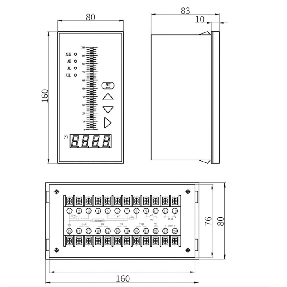 T804 4-20mA Water Level Display