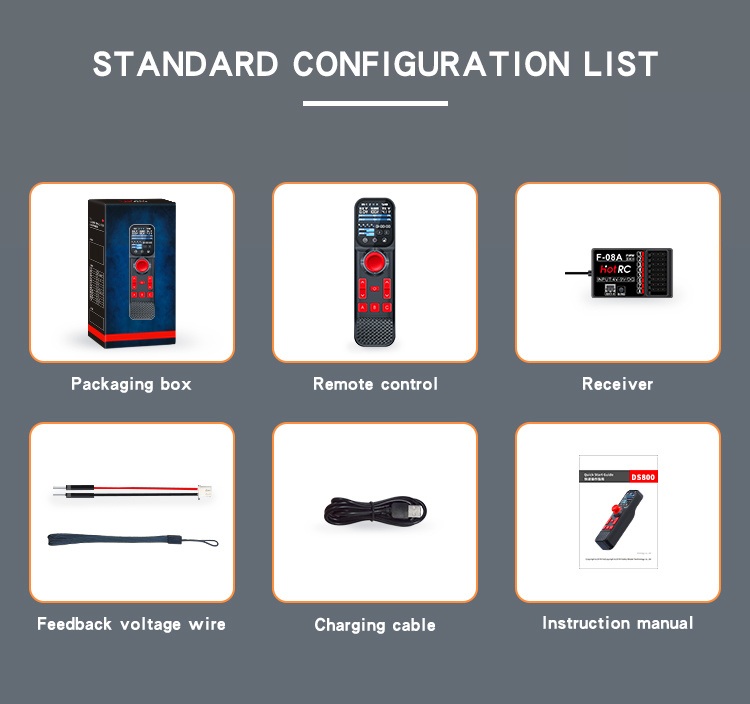 DS800 8CH 2.4GHz RC Transmitter with Touchscreen