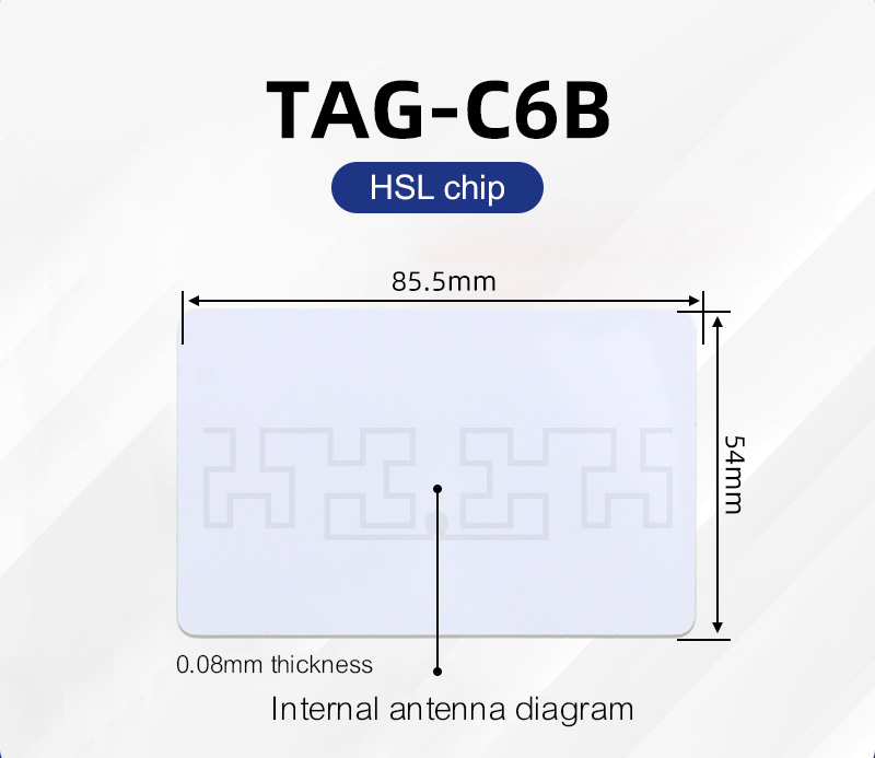 UHF RFID 915MHZ ISO18000-6C bezpečnostní karta