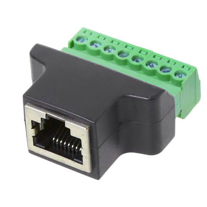 RJ45 na svorkovnice 8pin, šroubová svorka, adapter