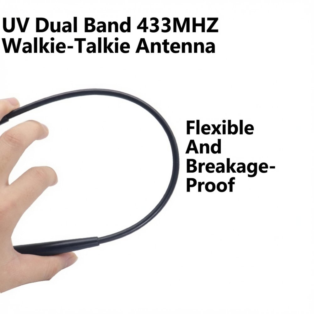 High Gain 10dBi 433MHz UV Dual Band Flexible Antenna for Baofeng Quansheng