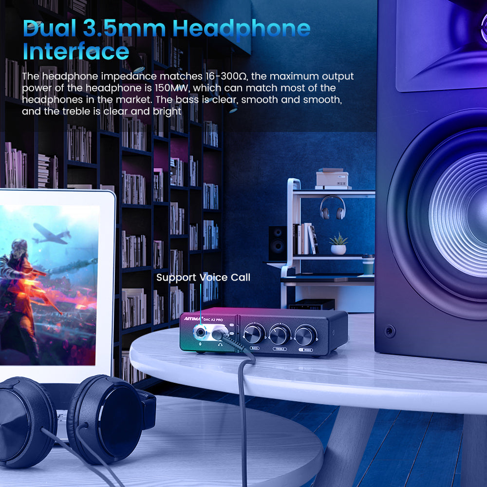DAC-A2 Pro ESS9018K2M DAC Headphone Amplifier