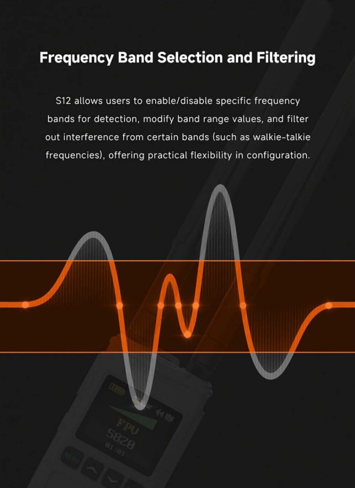 S12 Handheld Drone Detector with Alarm