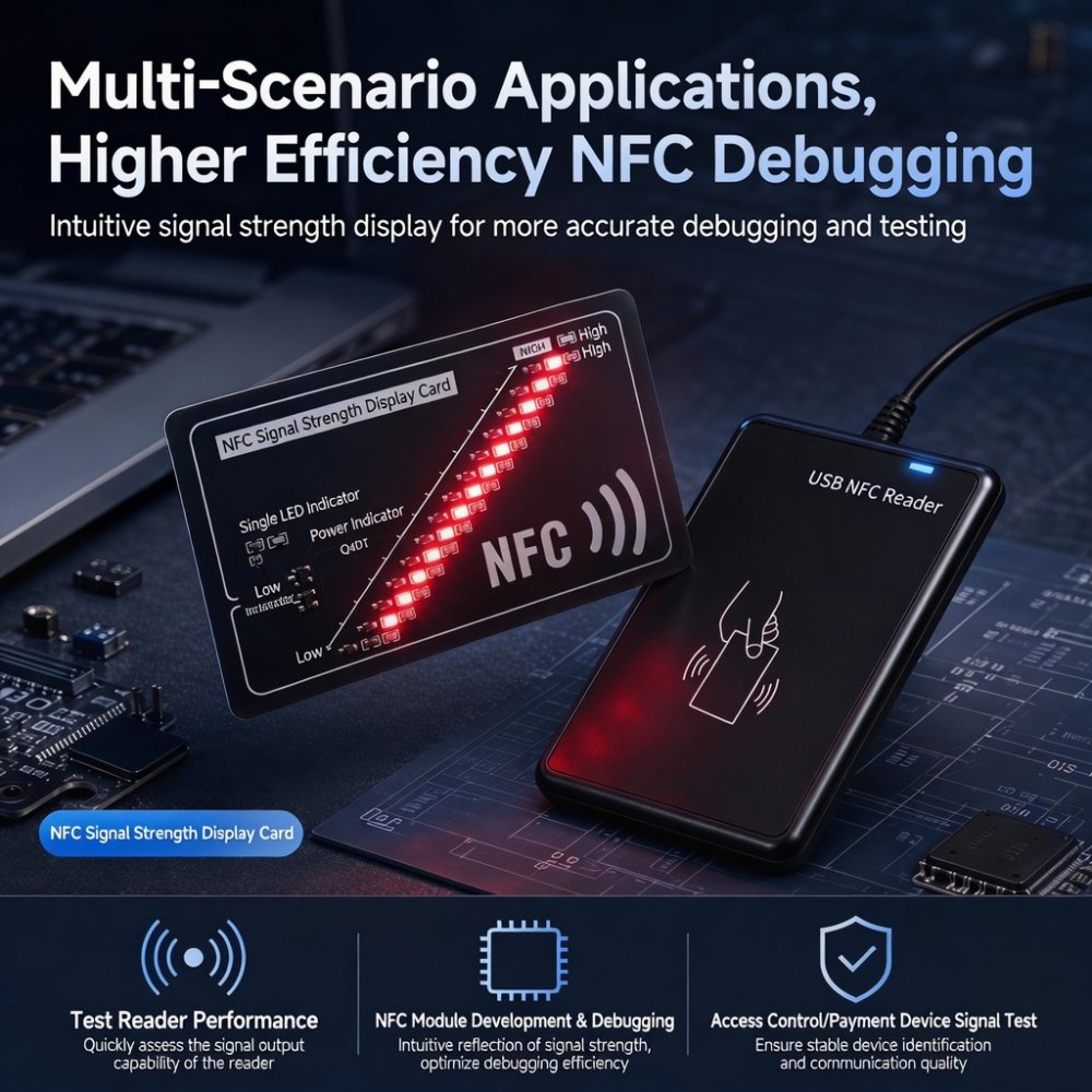NFC Signal Strength Test Card 13.56MHz – Passive NFC Field Tester