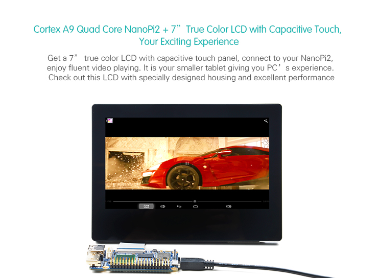 S701 7" 800x480 Capacitive Touch LCD Display