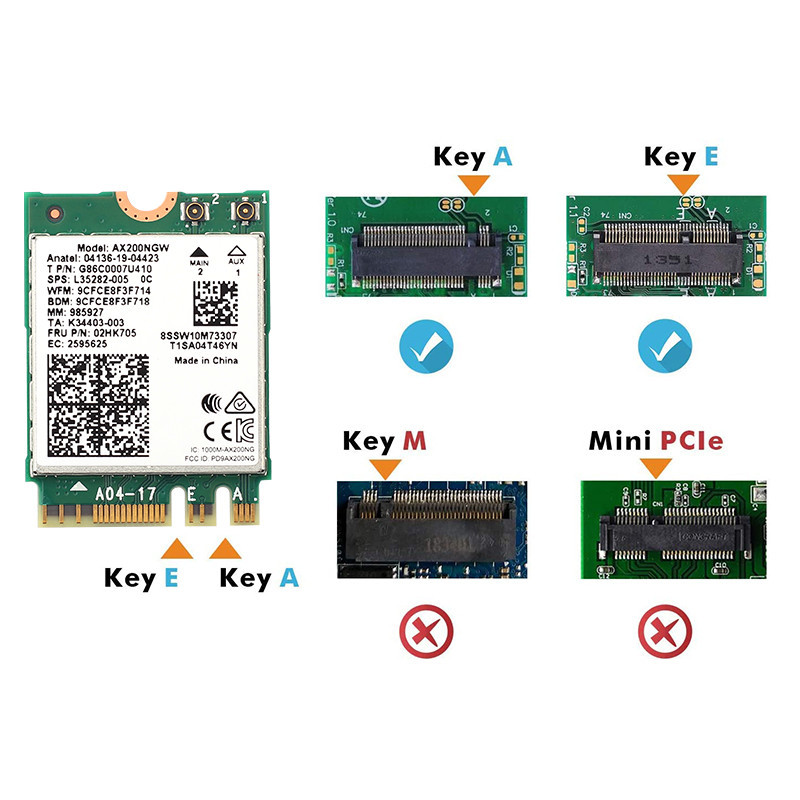 Intel AX200NGW WiFi 6E Mini M.2 Card