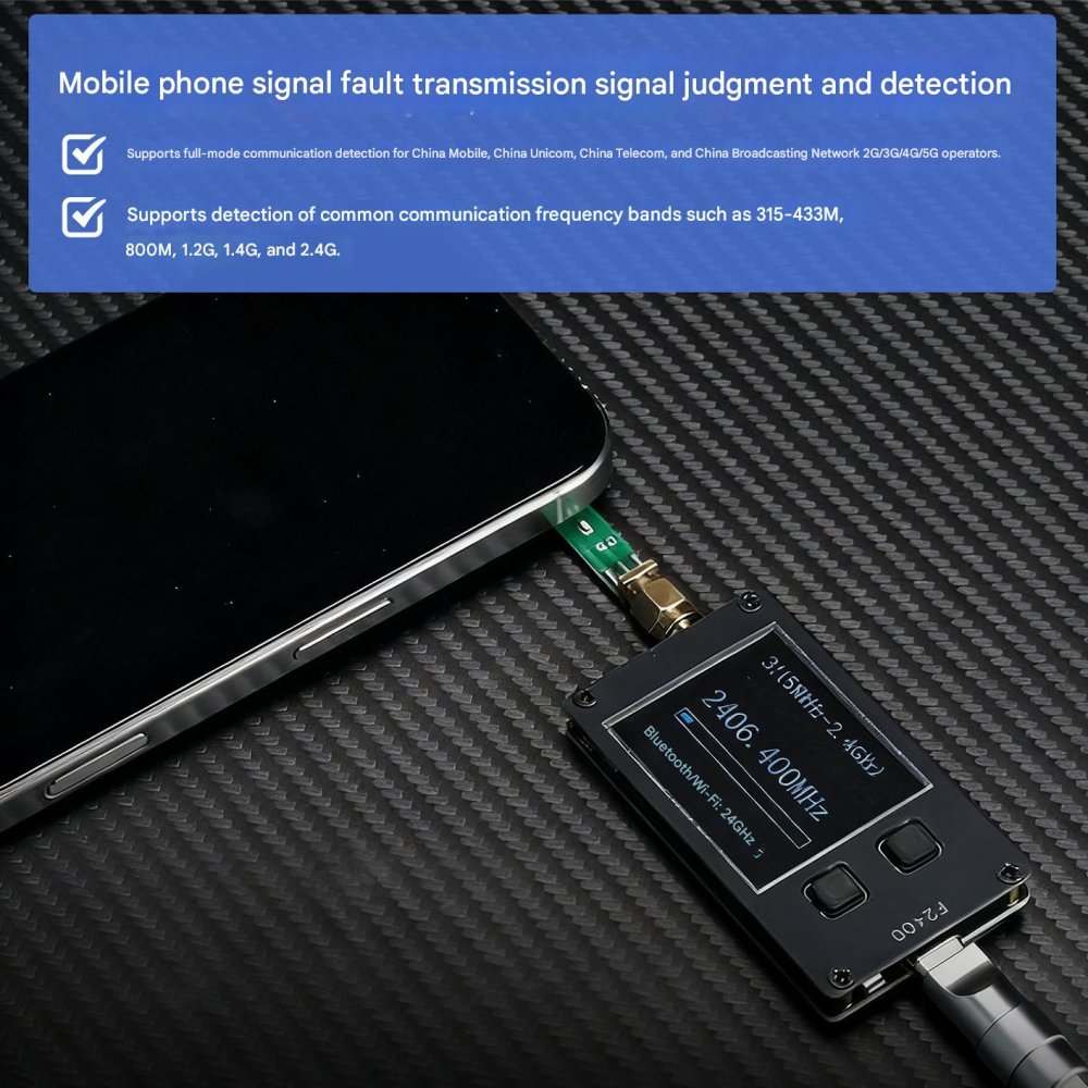 F2400 RF Signal Tester 10MHz–2.4GHz