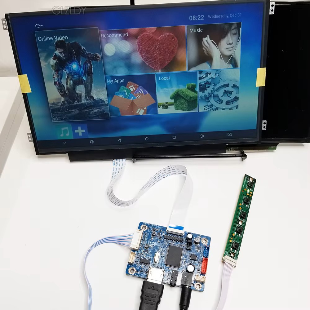 RTD2555 univerzální eDP TFT displej s audio ovládací deskou