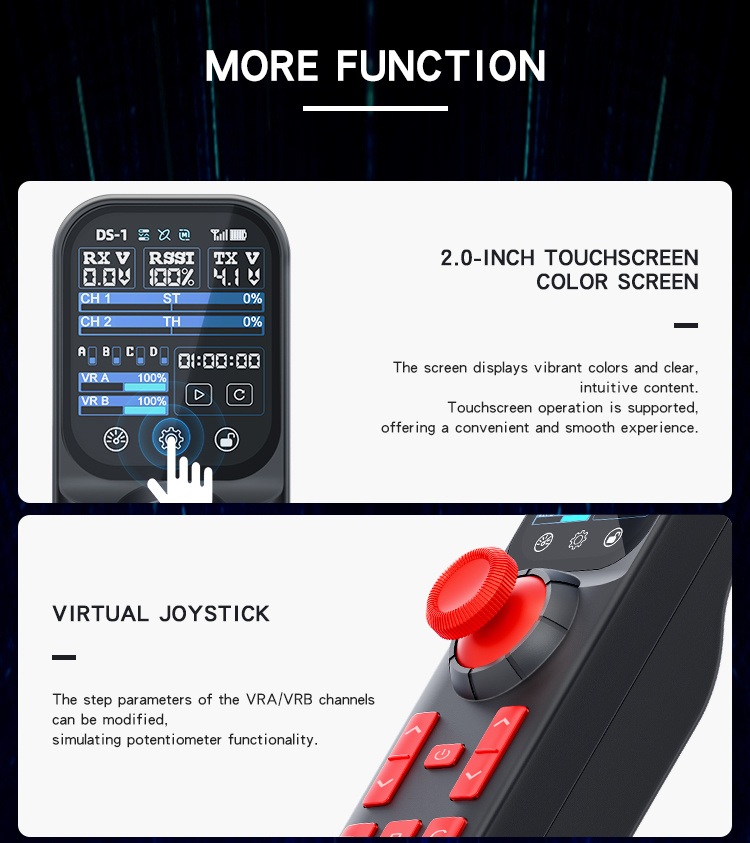 DS800 8CH 2.4GHz RC Transmitter with Touchscreen